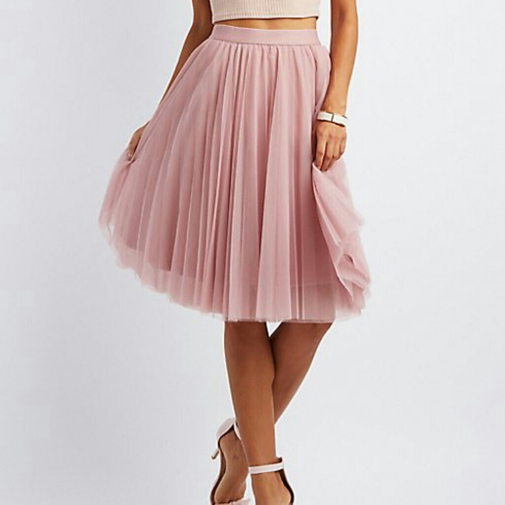 Charlotte Russe Pleated Tulle Skirt